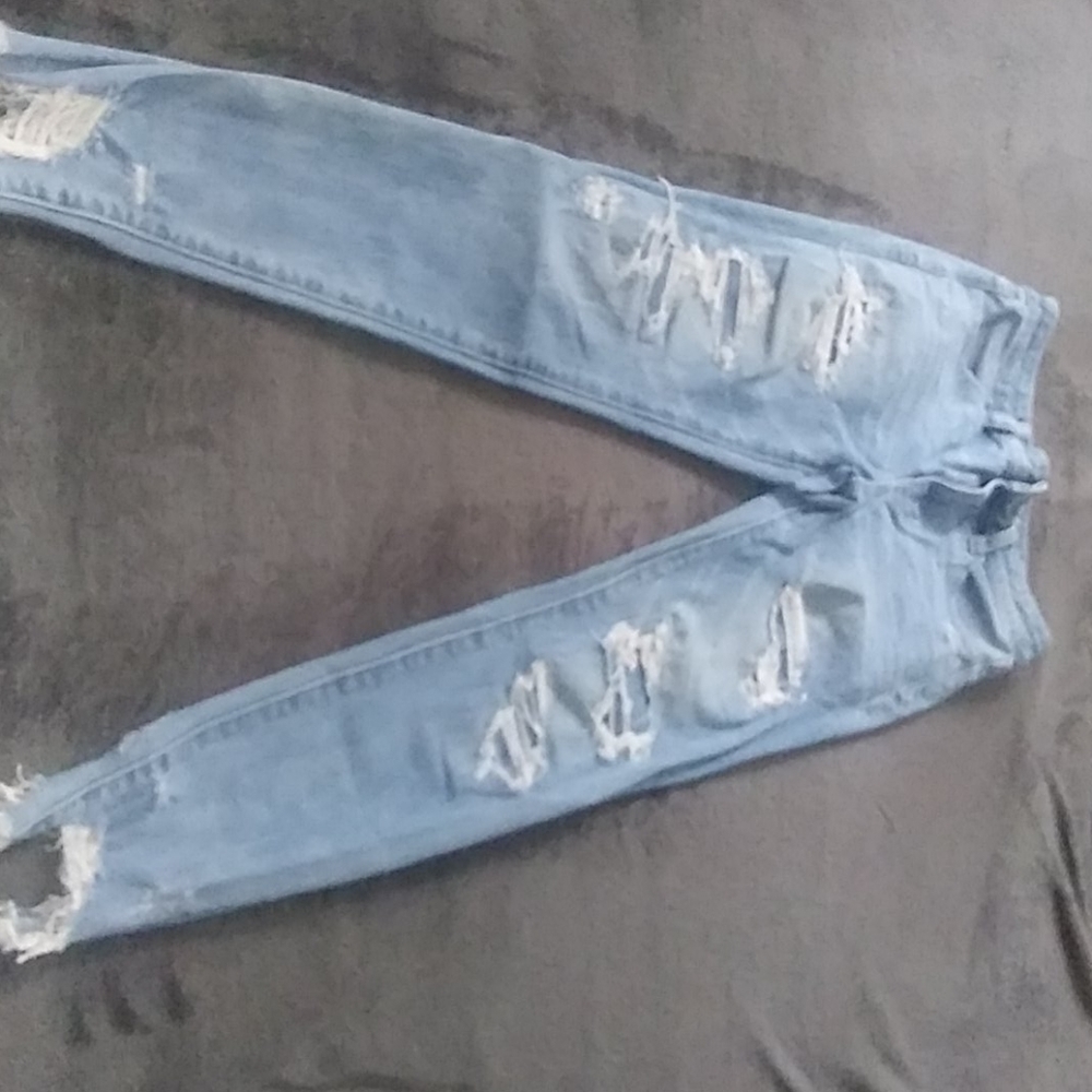 American eagle 360 next level stretch ripped jeans